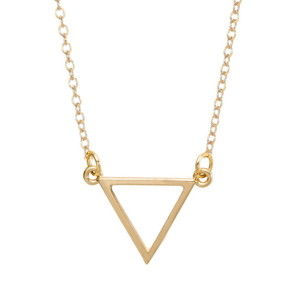 Shuangshuo 2017 Ethnic Unique Accessories Simple Triangle Pendant Necklace Geometric Shape Necklaces for Women Fashion Jewelry