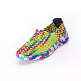 Women Shoes Summer Flat Female Loafers Women Casual Flats Woven Shoes Slip On Colorful Shoe Mujer Plus Size 41